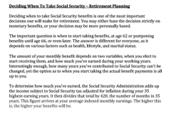 Microsoft Word - Deciding On SS Benefits.txt